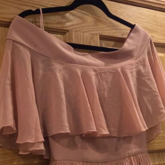 The PopulationViolet Off the Shoulder ChiffonGown - Picture 5 of 12